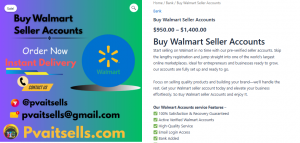 Buy Walmart Seller Accounts